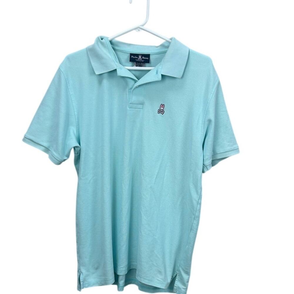 Psycho Bunny Mens Classic Pique Polo Teal size 7 (XL)